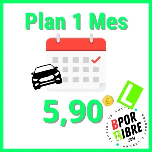 Plan 1 mes curso teórico online carnet de coche B con acceso ilimitado
