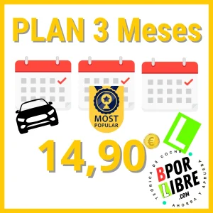 Plan 3 meses curso teórico online carnet de coche B con acceso ilimitado